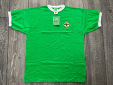 BNWT NORTHERN IRELAND RETRO REPLICA SCORE DRAW FOOTBALL SHIRT 1960S-1970S XL