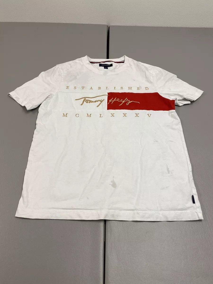 Tommy Hilfiger Back Logo Print Classic Fit T-shirt in White for Men