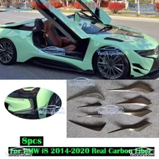 Real Carbon Fiber Front/Rear Bumper Splitter Canard Body Kits For BMW i8 2014-20