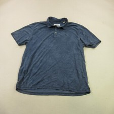 Tommy Bahama Mens Large Polo Shirt Short Sleeve Golf Button Up Blue Floral