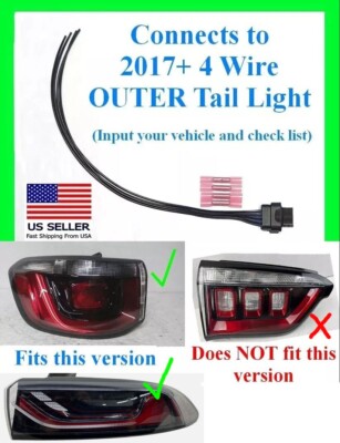fits Jeep Compass Outer Tail Light Connector Plug Pigtail Harness Wiring Wires