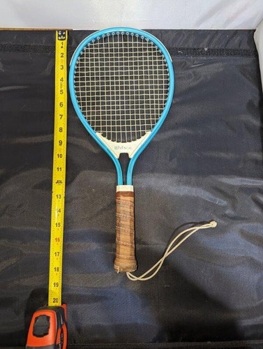 VINTAGE Wilson Raquetball Racket Blue Leather Wrap Grip | eBay