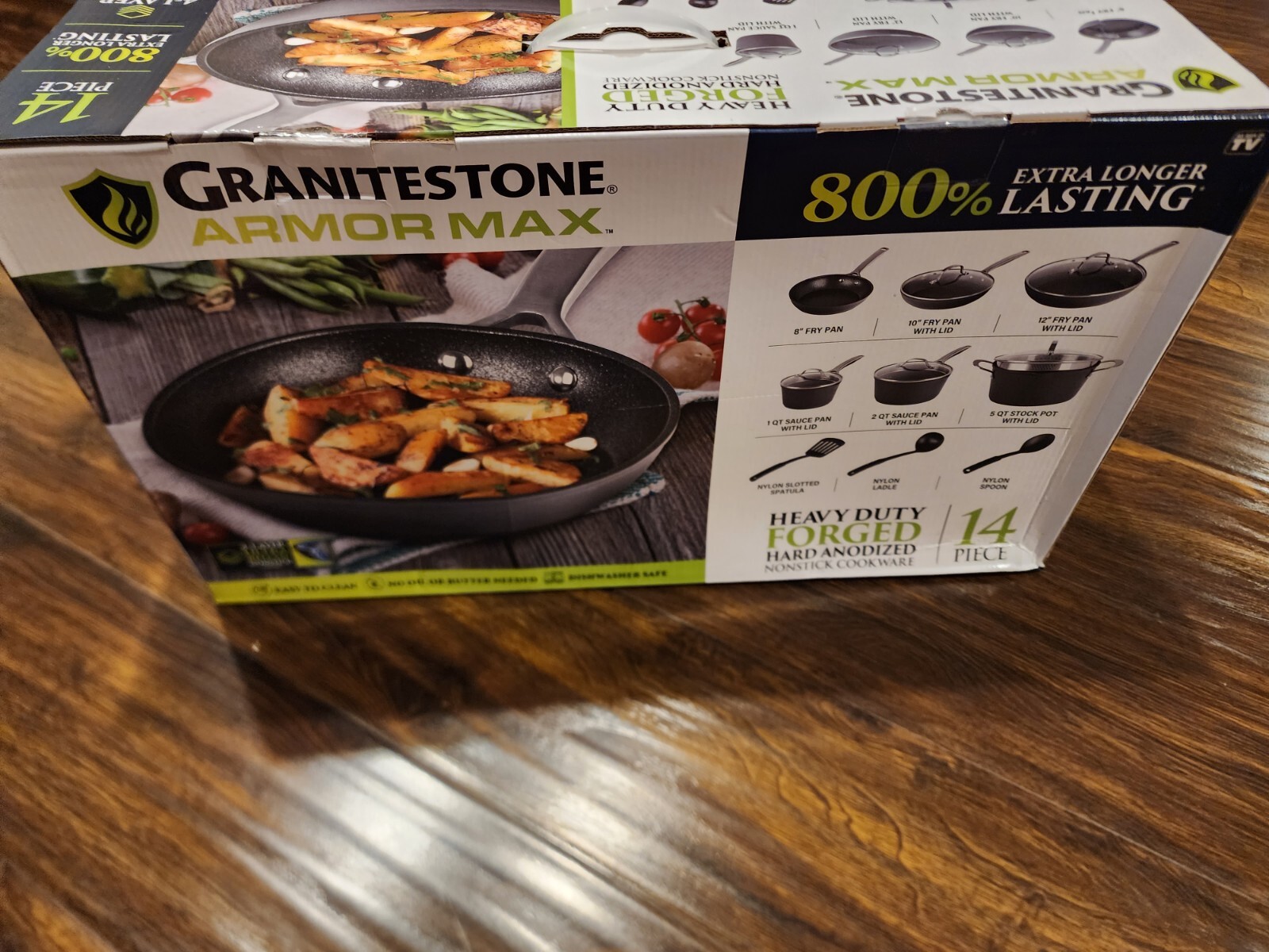 Granitestone 1099 14Pc Armor Max Pots And Pans Set Hard Anodized