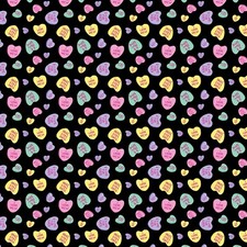 Feline Drive Fabric HUGS N PURRS Cat Confursation Hearts Fat Quarter 18x22" FQ