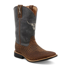 Twisted X Children's Top Hand Chocolate Dusty Blue Boots YTH0017