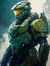 "Master Chief" 8.5" x 11" Fine Art Print Limited Edition Hand-Numbered to 20