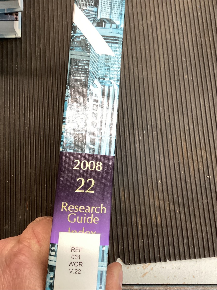World Book Encyclopedia 2008 Vol.Res.Index 22 Hardback ISBN