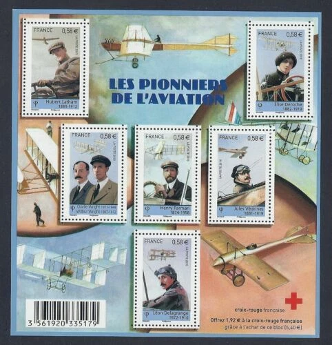 Timbres blocs, sur aviation