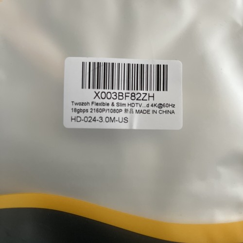 Twozoh alta velocità, 4K@60Hz, 18 Gbps, 2106P/1080P, cavo sottile da HDM a HDMI 3M. Lungo - Foto 6 di 6