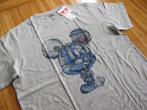 Uniqlo X Disney Denim Mickey Mouse Grey Men S T Shirt Sz Xl Tee Disneyland Rare Ebay
