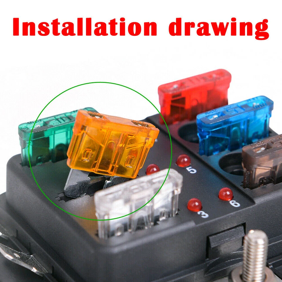 50PCS 5 Amp ATC ATO Blade Fuse kit Auto Car Boat Marine Truck Motorcycle 5A - Image 3 of 4