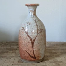 Malcolm Wright Shino Studio Pottery Sake Bottle Vase - Nakazato Karatsu Interest