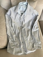 Tasso Elba Shirt Mens Long Sleeve Button Front 100 Summa Cotton Tan Size XL