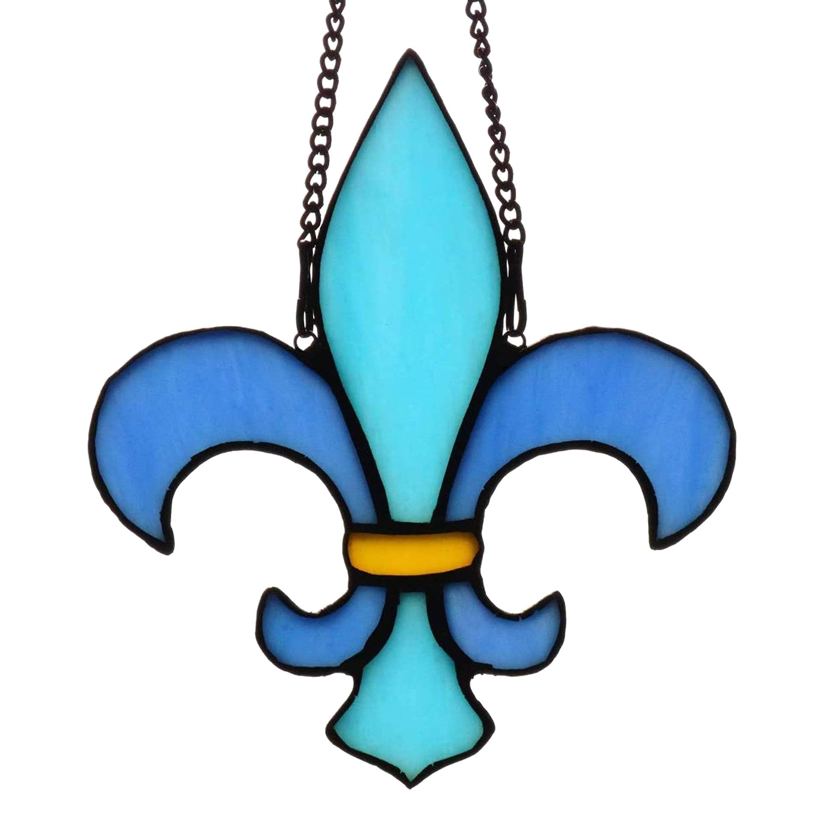 Fleur De Lis Decor Stained Glass Window Hangings,Handmade Housewarming Gifts ...