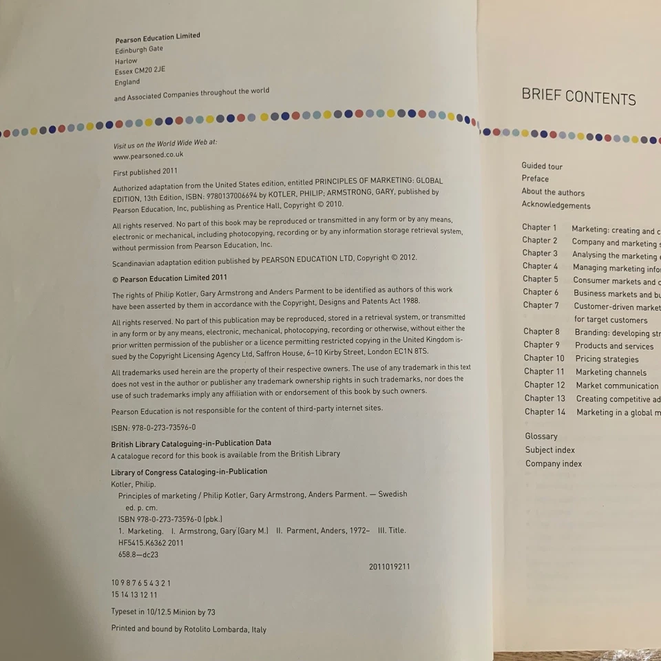 RARE Principles of Marketing Swedish Edition by Dr Anders Parment 2011-09-07 ENG - Image 4 of 4