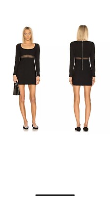 Cinq a Sept Celia Mini Dress in black size 6 NWT $495