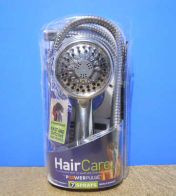 Waterpik PowerPulse Hair Care+ 7-Sprays Handheld Shower Chrome 4'' Inch XPC-763ME
