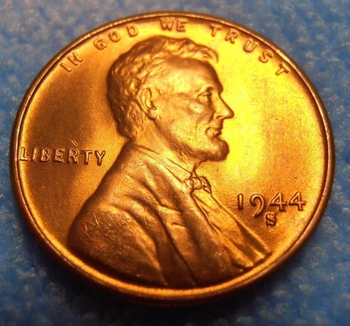 1944 S LINCOLN CENT - ONE Attractive BU coin, FREE SHIPPING