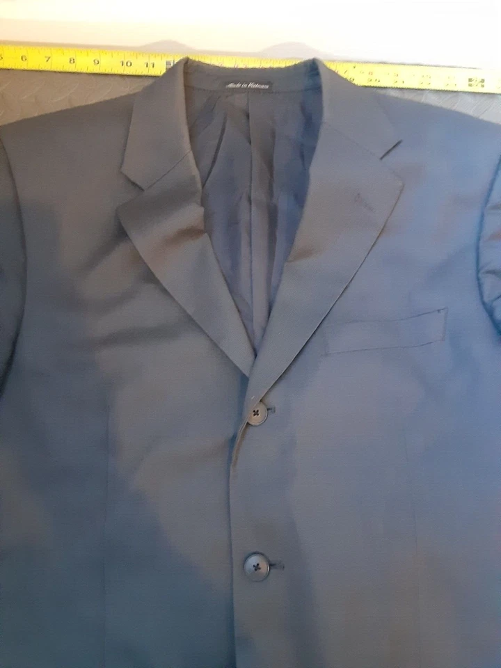 Chaqueta Abrigo Deportivo Blazer A Rayas Lana Gris Alfani Para Hombres TALLA 40R #S155 Foto 2 de 4