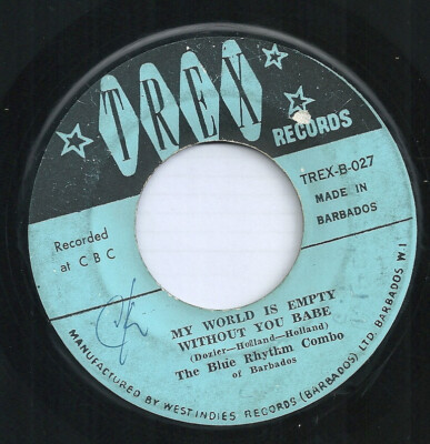 Blue Rhythm Combo 7'' 45 Reggae Funk Soul My World Is Empty  A Streak-O-Lean HEAR
