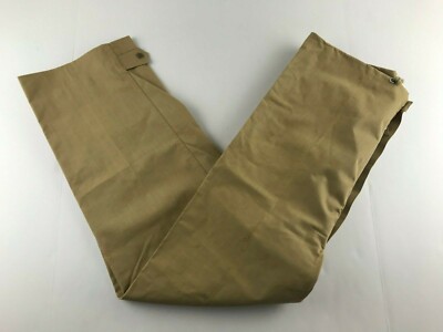 Vintage Japan WFS Waterproof Pant M Tan Canvas Exterior Neoprene Interior G3