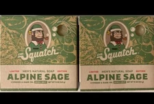 Dr Squatch Men’s Natural Soap-ALPINE SAGE-5oz Bar-New! 2 Pack