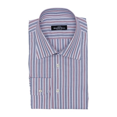 Luxus Gerlin Shirt Rot - Weiß - Blau Gestreift Baumwolle 2AP Zilli