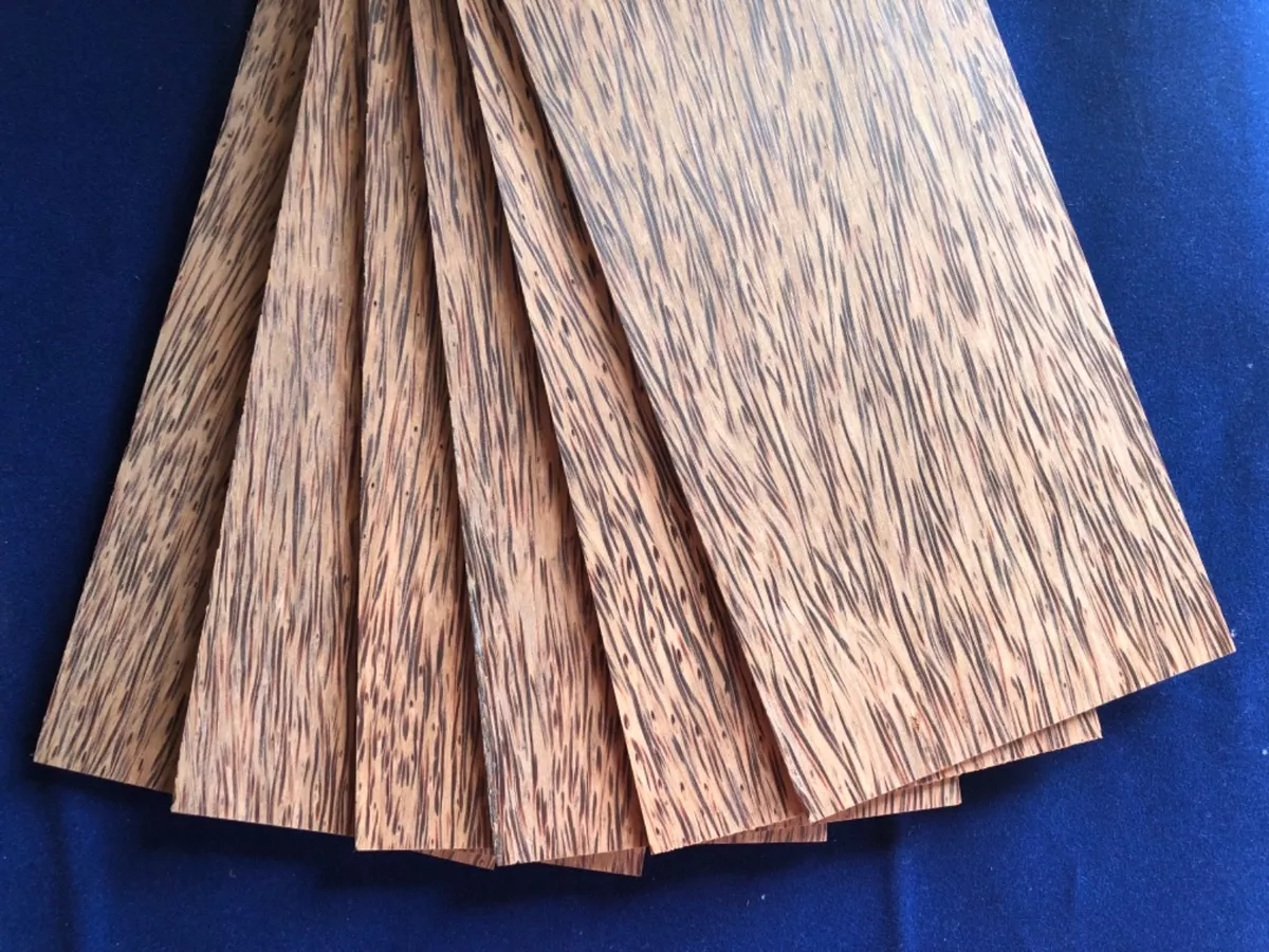 1 Solid Red Palm Coconut Palm wood sheet wood Sheets 340x105x3mm 4mm or 6mm