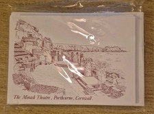 ZESTAW 7 KART Z TEATRU MINACK, PORTHCURNO, KORNWALIA Z KOPERTAMI