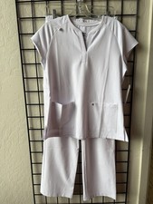 Koi Women's Cureology White Straight Leg Scrub Set Size Small NEW