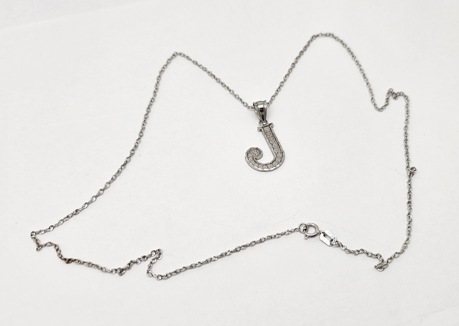 ESTATE 10K SOLID WHITE GOLD INITIAL 'J' SIGNET PE… - image 10