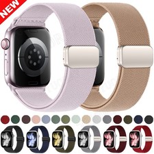 Magnetic Nylon Band Strap For Apple Watch Series 12 11 10 9 8 7 6 Ultra 4 3 49mm