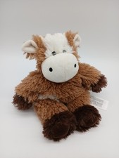 Warmies Cozy Plush Heatable Stuffed Animal - Brown  White Cow 9 Inch Tall