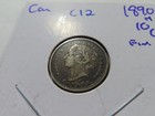 C12 Canada 1890-H Silver 10 Cents FINE — photo 1