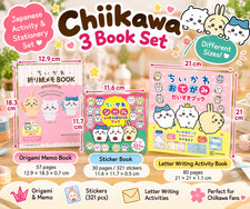 Chiikawa 3 Book Set Origami Memo Sticker Letter Writing Japanese Kawaii Japan