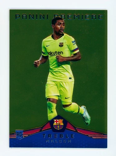 2018-19 Malcom Panini Treble Premiere Gold FC Barcelona Rookie Soccer Card 18/25
