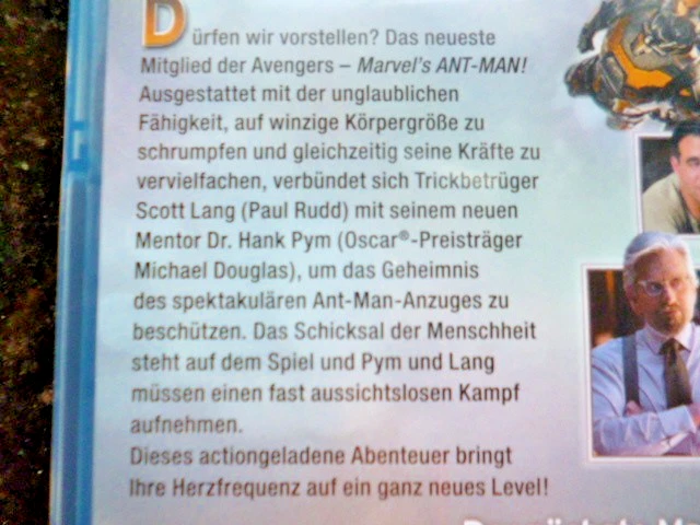 Ant Man     (Blu-ray)        NEUWERTIG - Bild 3 von 4