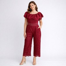 Lovers Friends Naya Off The Shoulder Jumpsuit One Piece Deep Red M