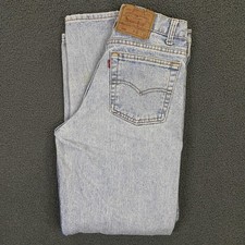 Vintage Levis 550 Jeans FITS 28x30 Light Blue Relaxed Tapered Made in USA 90s