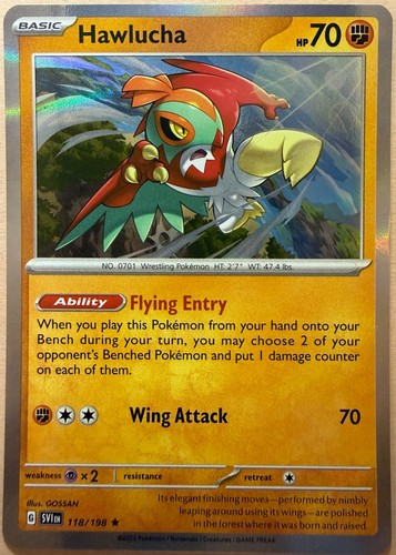 Hawlucha 118/198 SV01: Scarlet & Violet Base Set Pokemon NM Holofoil