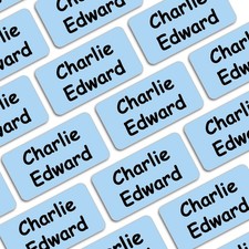 60 Stick On Name Labels for Clothes Kids School Uniform Care Home Labels