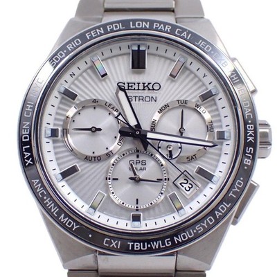 Seiko Astron Nexter SBXC117 5X53-0BV0 Solar GPS Silver Dial Titanium Herrenuhr
