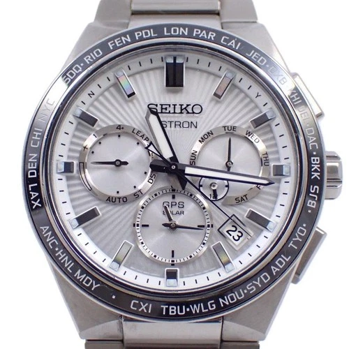 SEIKO ASTRON NEXTER SBXC117 5X53-0BV0 Solar GPS Silver Dial Titanium Men's Watch