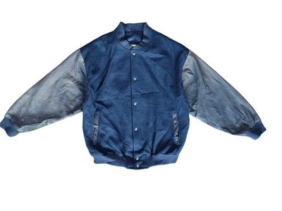 Vintage College Bomberjacke Blau Gröse L