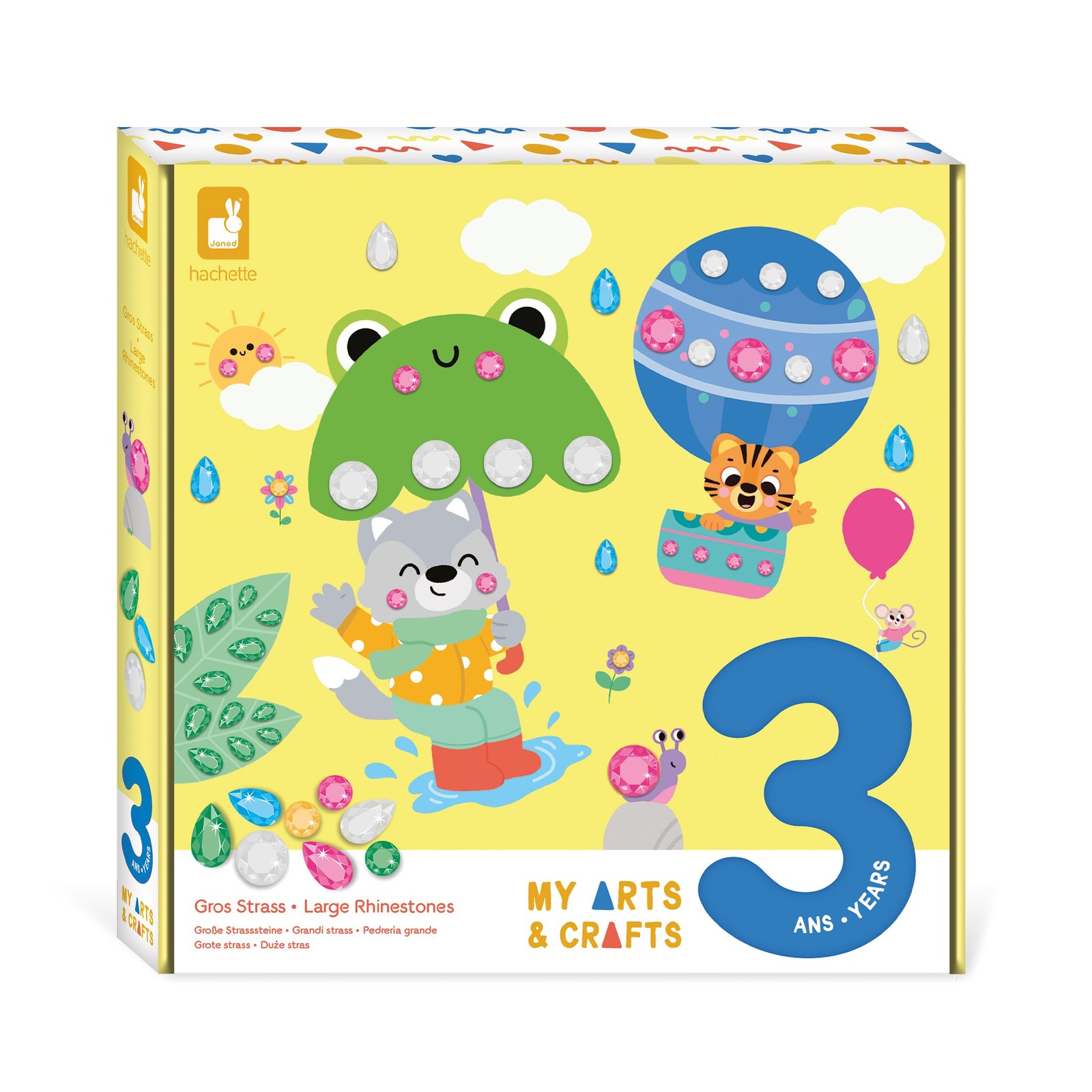 Coffret loisir créatif 4 tableaux strass colorés idée cadeau anniversaire 3 ans