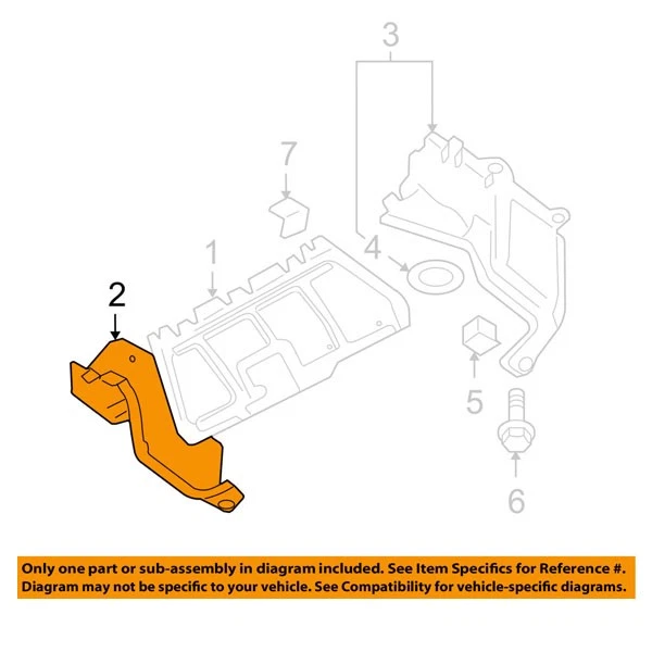 For 98-06 Beetle Front Engine Splash Shield Cover Guard Air Deflector Right Side Foto 4 de 4