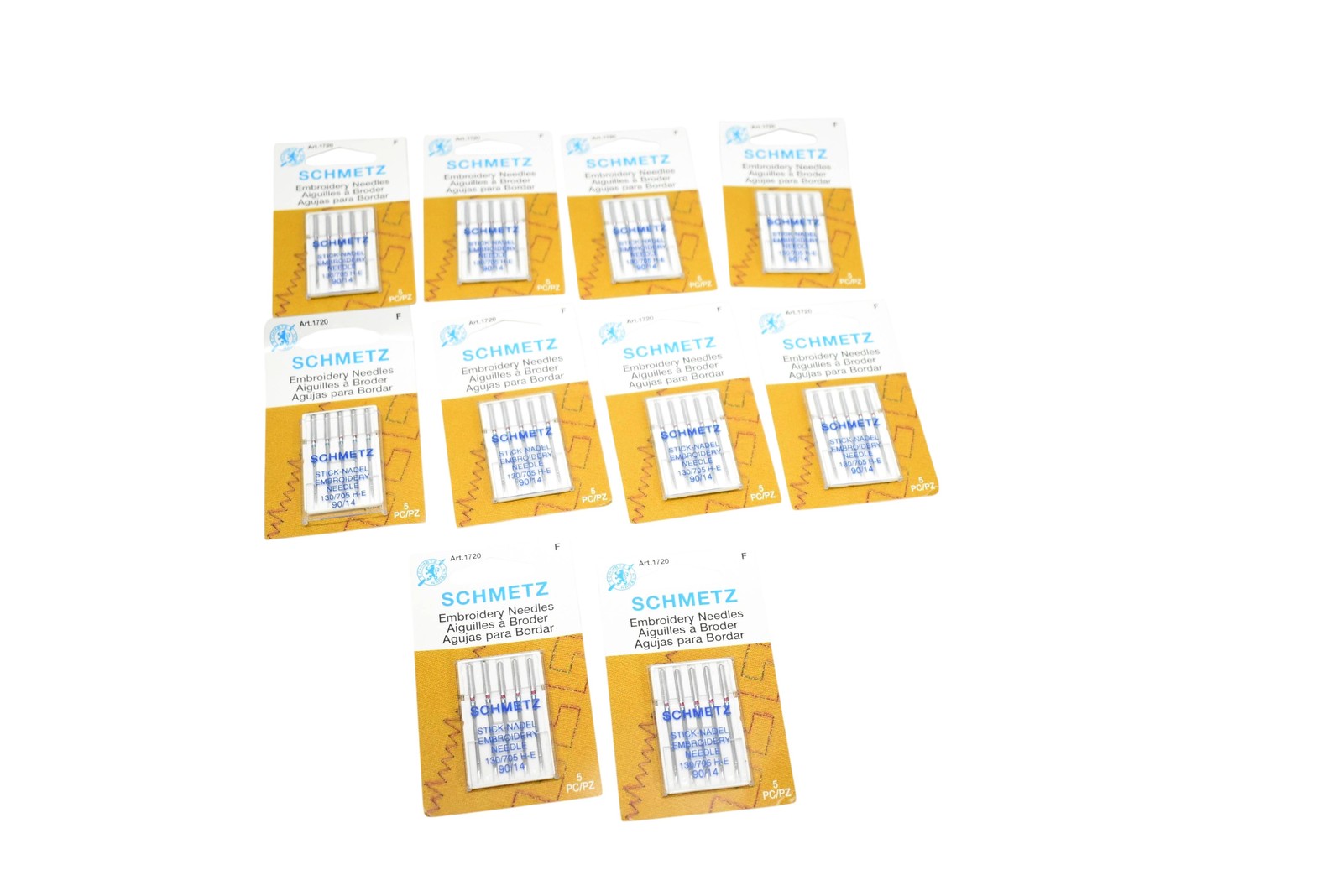 Needles 130/705 H-e 90/14 Lot Of 10 Packs 5pc Each New