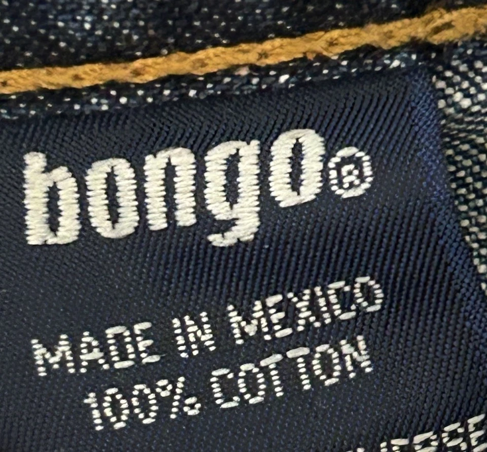 Vintage 90s Bongo Jean Junior Shorts, Dark Wash Cutoffs 100% Cotton, Size 5 - Image 2 of 4