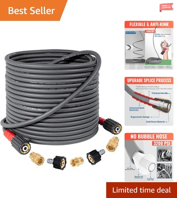 #ad Heavy Duty 50FT Pressure Washer Hose with Quick Connect for Gas amp; Electric $57.96