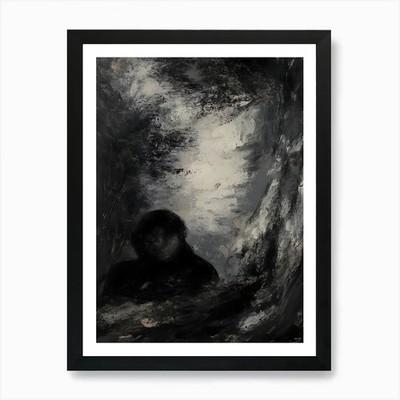 ''Der Schatten'' Kunstdruck gerahmt Wandbild Poster Leinwanddruck Bild
